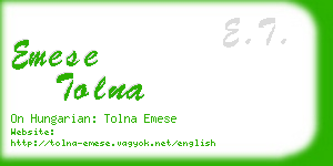 emese tolna business card